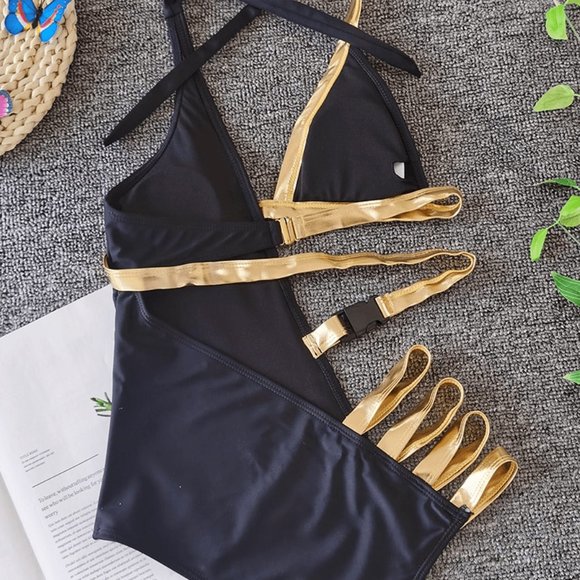 New Beautiful Black Gold Monokini. - Picture 13 of 14